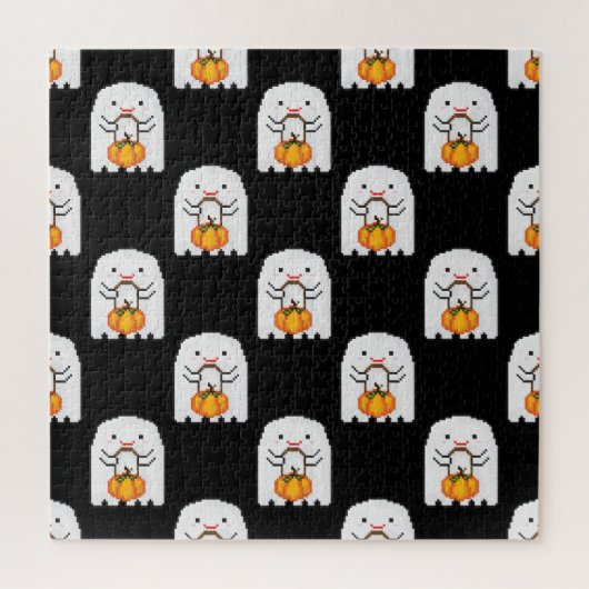 Puzzle Pixel art fantôme : Halloween motif (Vertical)
