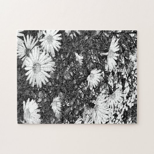 Puzzle pixel noir et blanc (Horizontal)