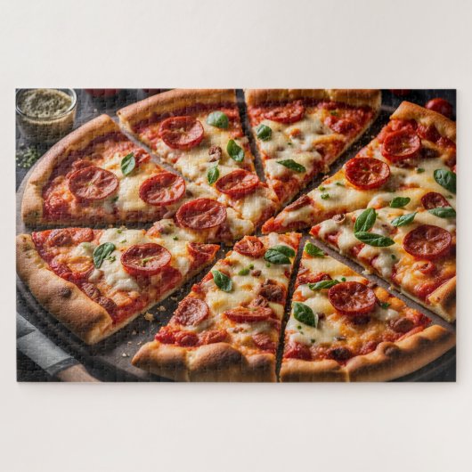 Puzzle Pizza au pepperoni et fromage (Horizontal)