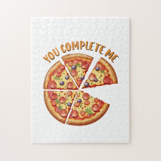 Puzzle Pizza Cadeau Valentine Vous Me Complétez (Vertical)