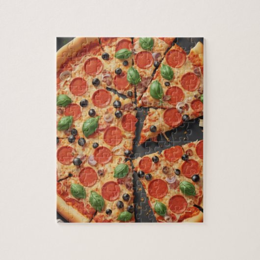 Puzzle pizza coupée (Vertical)