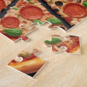 Puzzle pizza coupée (Côté)