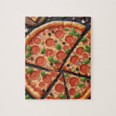 Puzzle pizza coupée (Vertical)