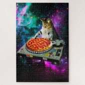Puzzle Pizza de chat du DJ de l'espace (Vertical)