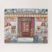 Puzzle Pizza Shop de Saint Valentin Aquarelle (Horizontal)