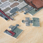 Puzzle Pizza Shop de Saint Valentin Aquarelle (Côté)