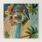Puzzle Plafond océanique de maison de plage (Horizontal)