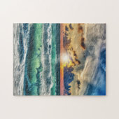 Puzzle Plage Au coucher Du Soleil (Horizontal)