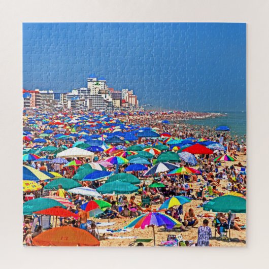 Puzzle Plage bondée d'Ocean City (Vertical)