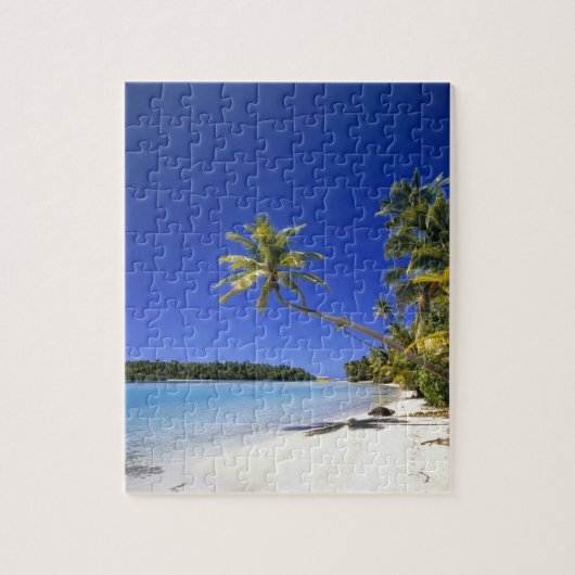 Puzzle Plage bordée de palmiers Îles Cook (Vertical)