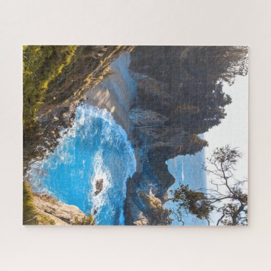 Puzzle Plage cachée Paradise des vagues océaniques (Horizontal)