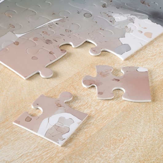 Puzzle Plage côtière fille et phare (Côté)