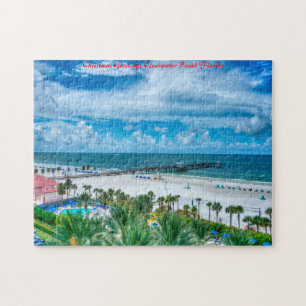 Puzzle Plage de Clearwater Floride. Vœux de Noël