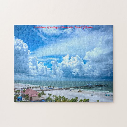 Puzzle Plage de Clearwater Floride. Vœux de Noël (Horizontal)