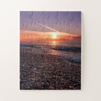 Puzzle Plage de coucher de soleil incroyable Mer Noire
