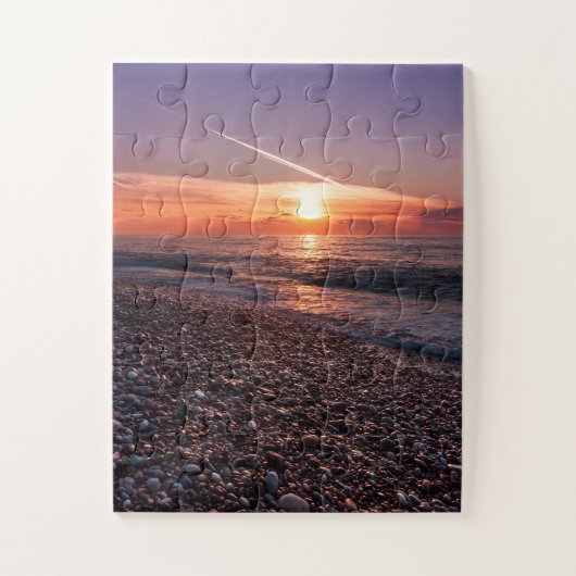 Puzzle Plage de coucher de soleil incroyable Mer Noire (Vertical)
