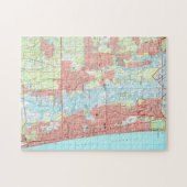 Puzzle Plage de Jacksonville et carte atlantique de la (Horizontal)