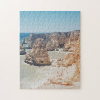 Plage de l'océan vintage Portugal Cliffs Coves Pho