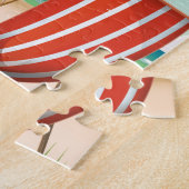 Puzzle Plage de Perranporth poster balnéaire Vintage (Côté)