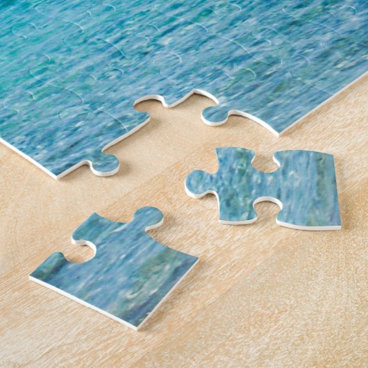 Puzzle Plage de sable blanc eau turquoise (Côté)