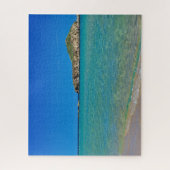 Puzzle Plage de sable doré avec eau turquoise & îlet (Vertical)