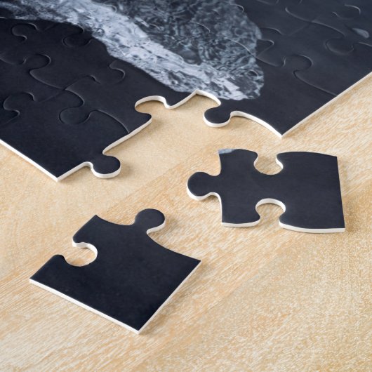 Puzzle Plage de sable noir et glace, Islande (Côté)