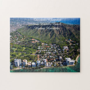 Puzzle Plage de Waikiki Hawaii Honolulu. 