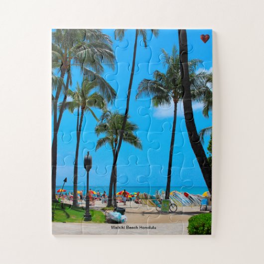 Puzzle Plage de Waikiki Honolulu (Vertical)