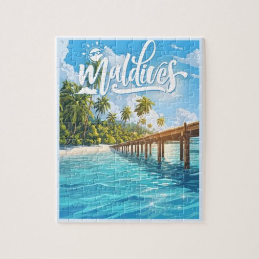 Puzzle Plage des Maldives (Vertical)