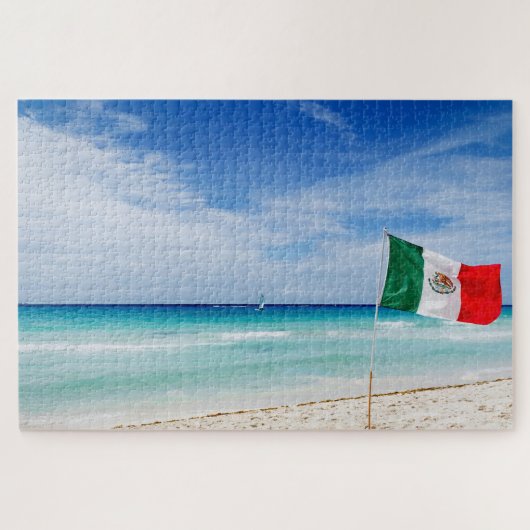 Puzzle Plage Drapeau Mexicaine (Horizontal)