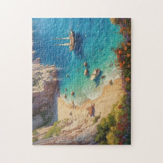 Puzzle Plage en Grèce (Vertical)