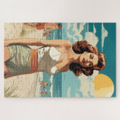 Puzzle Plage fille 1950 (Horizontal)