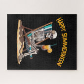 Puzzle Plage Lounge Squelette Halloween (Horizontal)