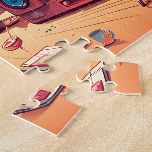 Puzzle Plage Retro (Côté)