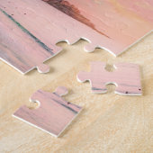 Puzzle Plage rose soleil ciel doré belle vacances (Côté)
