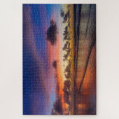 Puzzle Plage Sunset Blue Cloudy Sky (Vertical)