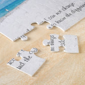 Puzzle Plage tropicale avec la prière de sérénité (Côté)