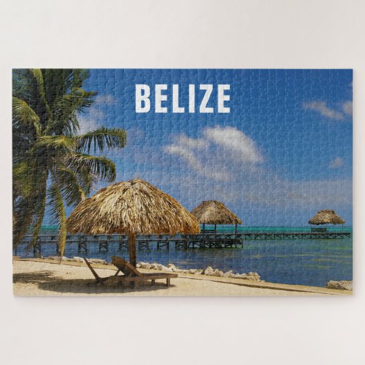 Puzzle Plage tropicale de Belize Ambergris Caye (Horizontal)
