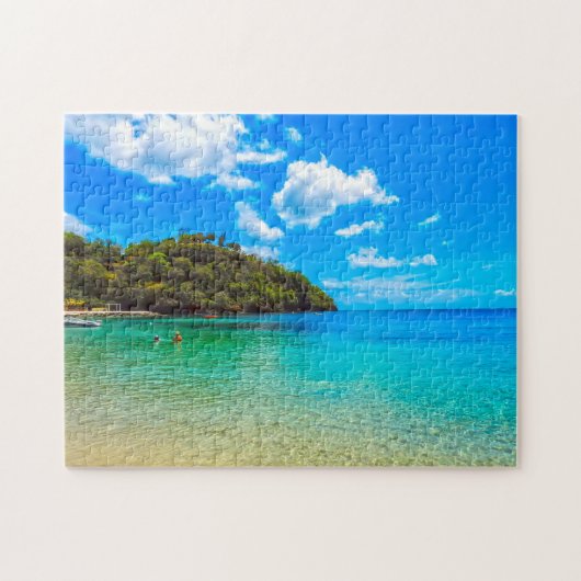 Puzzle Plage tropicale Saint Vincent. (Horizontal)