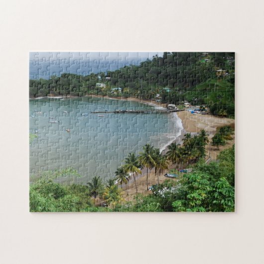 Puzzle Plage tropicale Trinité-et-Tobago. (Horizontal)