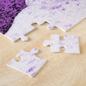 Puzzle Plage Twilight en violet et violet (Côté)