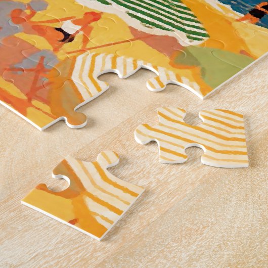 Puzzle Plage vintage Côte d'Azur (Côté)