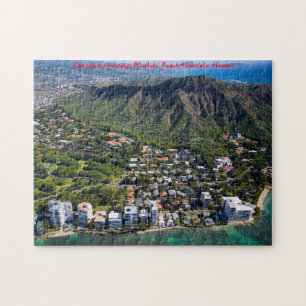 Puzzle Plage Waikiki Hawaii Honolulu. Vœu de Noël