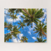 Puzzle Plages tropicales | Palmiers sur le ciel bleu (Horizontal)