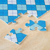 Puzzle Plaid bleu (Côté)