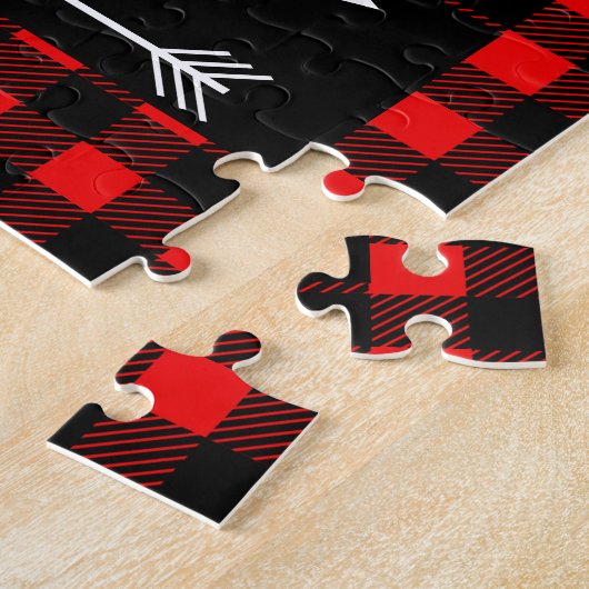 Puzzle Plaid de Buffalo Check Wilderness & Animaux Rustiq (Côté)