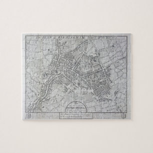 Puzzle Plan de Birmingham, 1731, édité 1789 (engravin