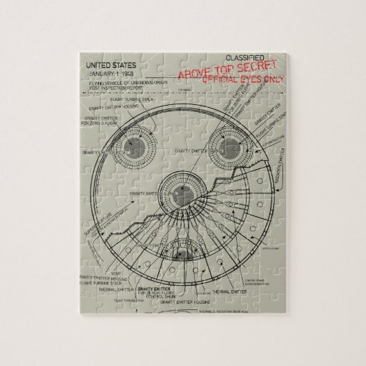 Puzzle Plan de l'OVNI (Vertical)