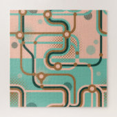 Puzzle Plan de métro Abstrait, double motif. (Horizontal)