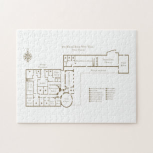 Puzzle Plan du rez-de-chaussée de la Maison Blanche au pr